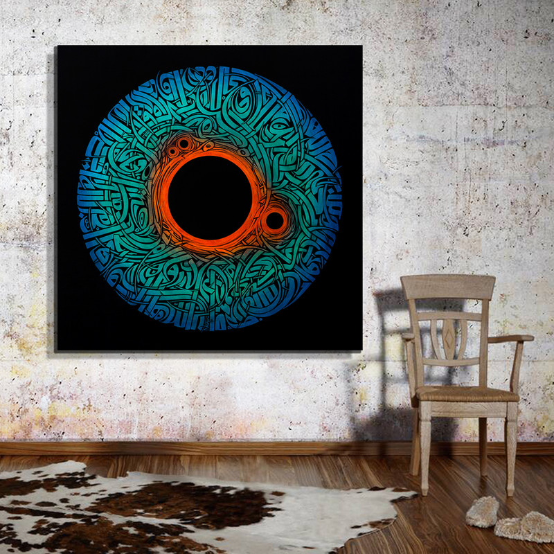 تابلو بوم مدل نقاشی خط کد NIL_08