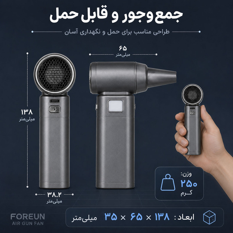 جت فن شارژی فوراون مدل F13