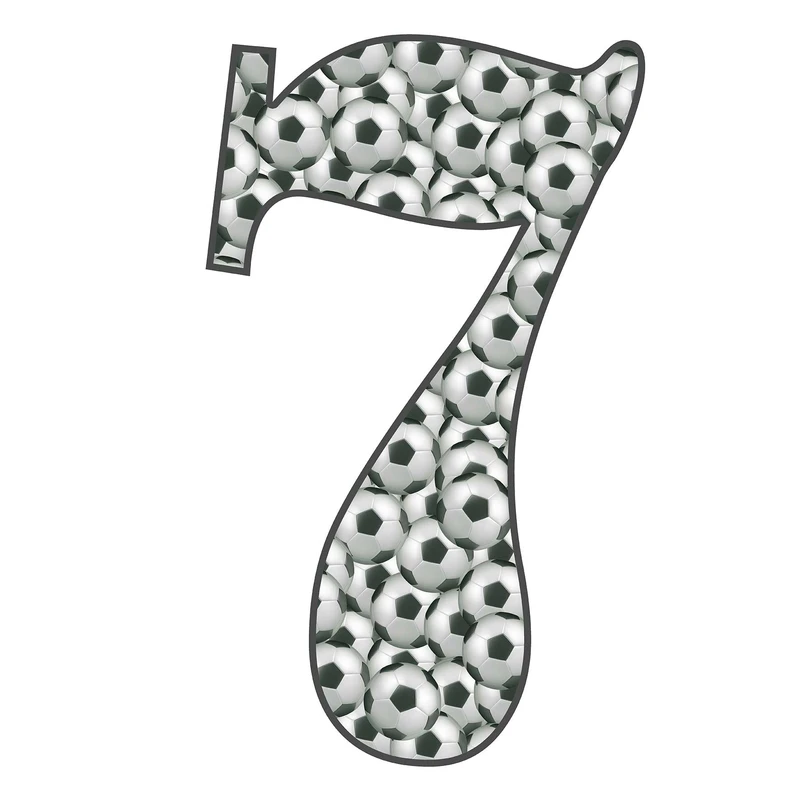 استند رومیزی تولد مدل عدد 7 طرح فوتبال کد 1330