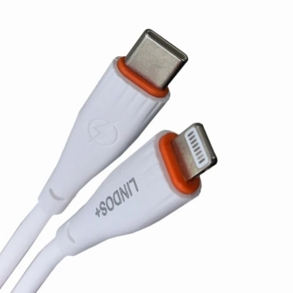 کابل تبدیل USB-C به لایتنینگ لیندو پلاس مدل Iphone 12 pro max طول یک متر 