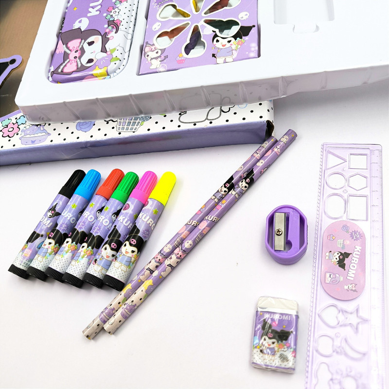 ست لوازم التحریر طرح کرومی بسته 19 عددی