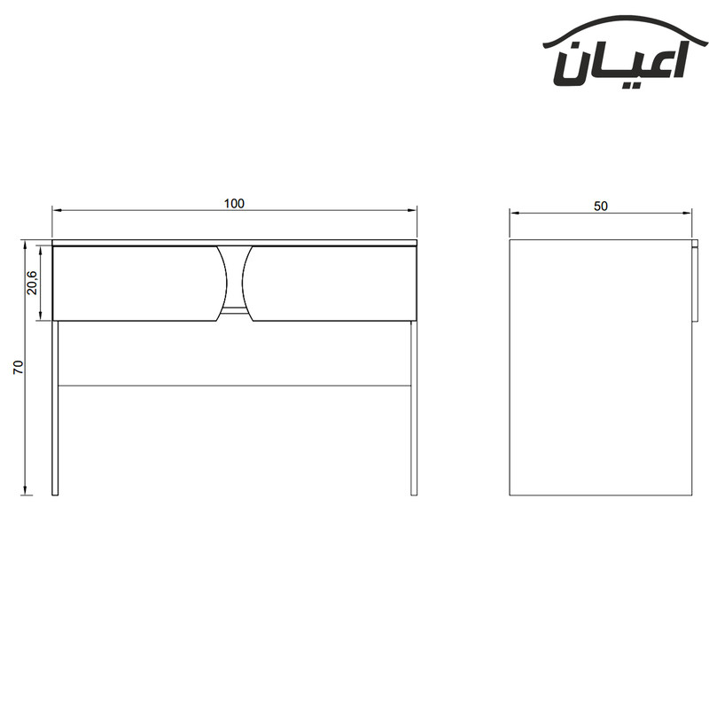 میز آرایش اعیان مدل FH416