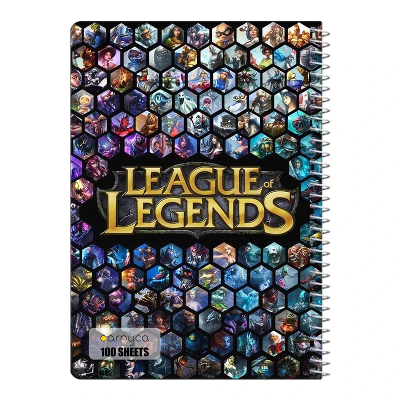 دفتر مشق 100 برگ سیمی کارنیکا طرح لیگ افسانه ها League of Legends کد 77267