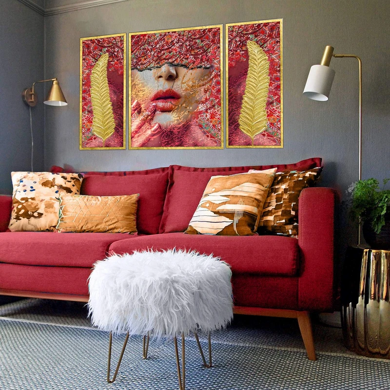 تابلو بکلیت طرح مدرن دیجیتال آرت مدل T-2876 مجموعه 3 عددی