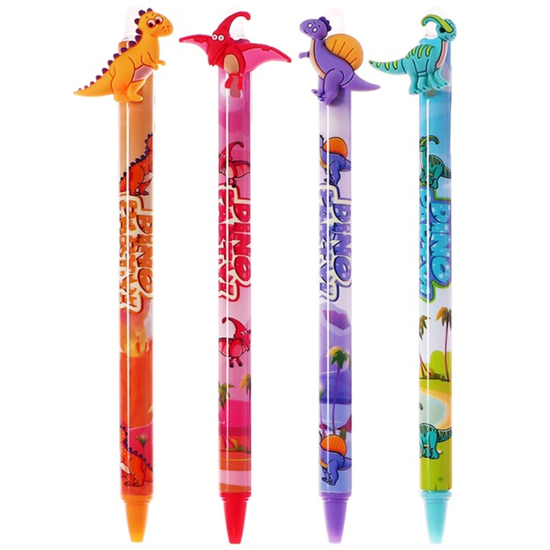 خودکار مدل پاک کن دار فانتزی طرح دایناسور بسته 4 عددی