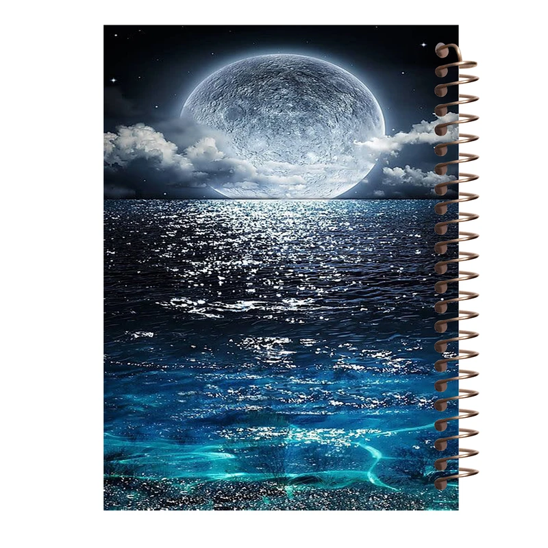 دفتر زبان 60 برگ طرح آسمان مدل ماه کد L160