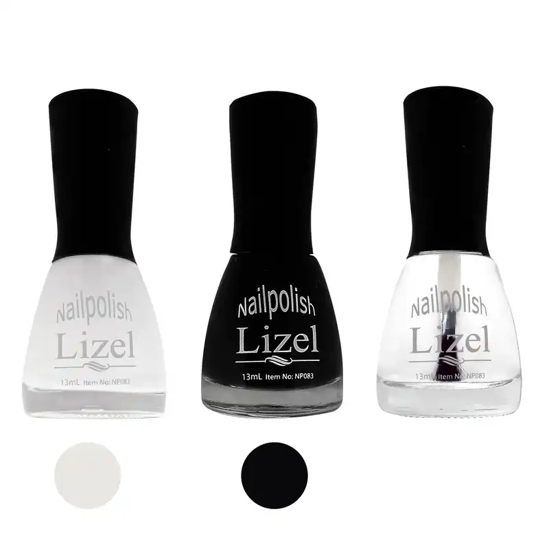 لاک ناخن لیزل مدل L001 مجموعه 2 عددی به همراه برق ناخن لیزل مدل L004