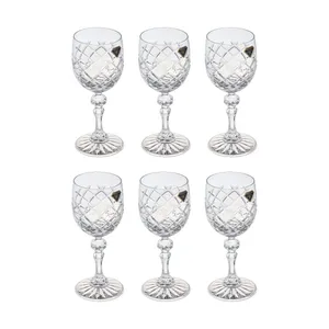 لیوان بوهمیا مدل پایه دار خشتی کد 46 بسته 6 عددی