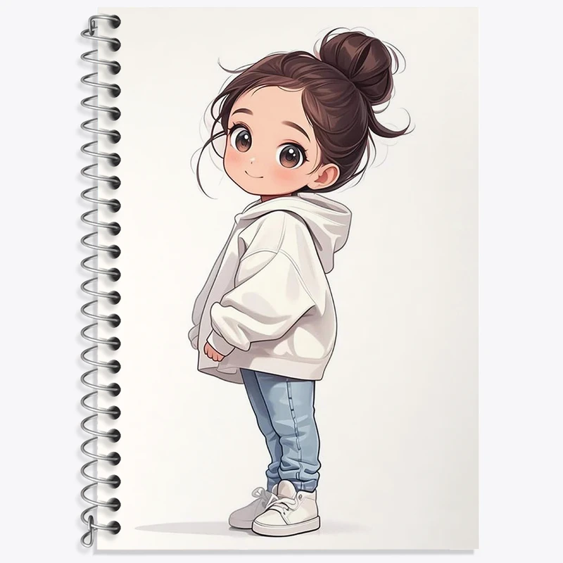 دفتر نت موسیقی 50 برگ خندالو طرح دخترانه کیوت کد N1832