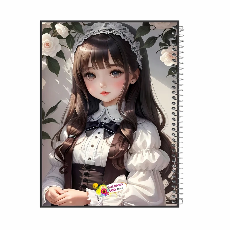 دفتر مشق 100 برگ گلبرگ مدل انیمه کد 3790