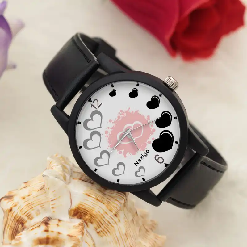 ساعت مچی عقربه ای ناکسیگو مدل قلب کد LF11503