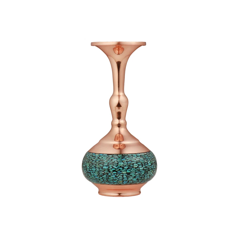 گلدان فیروزه کوبی مدل شلغمی کد20 گلدان فیروزه کوبی مدل شلغمی کد20