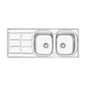 سینک ظرفشویی استیل توکار دو لگنه پرنیان استیل مدل PS 2209