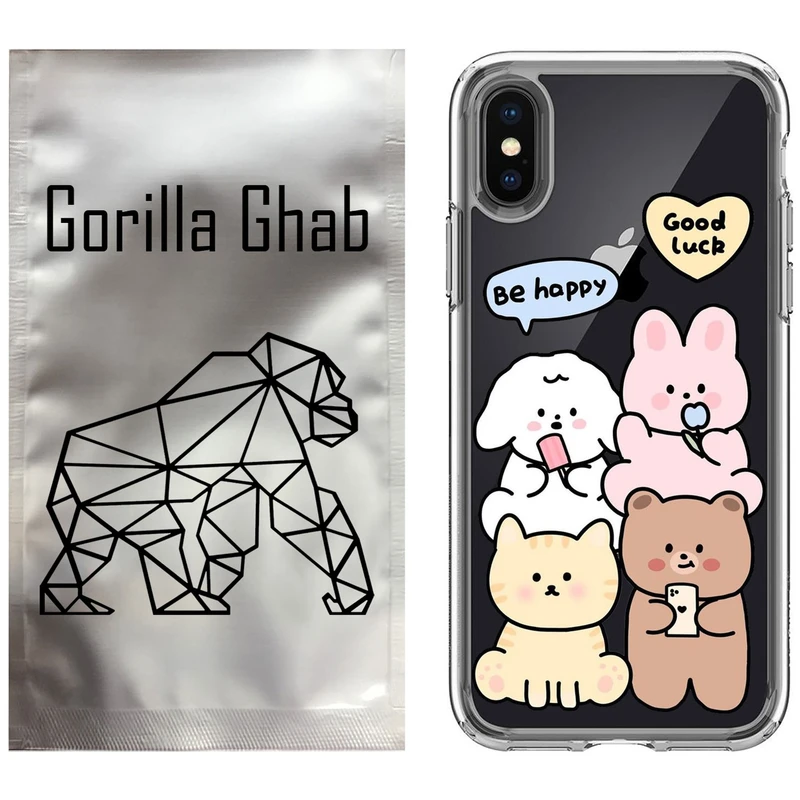کاور گوریلا قاب مدل CLG کد 14 طرح خوشحال مناسب برای گوشی موبایل اپل iPhone X / XS