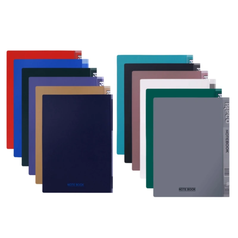 دفتر کلاسوری ۱۰۰ برگ پاپکو مدل ۶۰۶ بسته ۱۲ عددی 