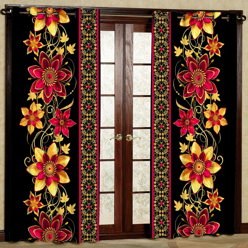 پرده مدل مخمل پانچی کد 1405 سایز 140x280 سانتی متر