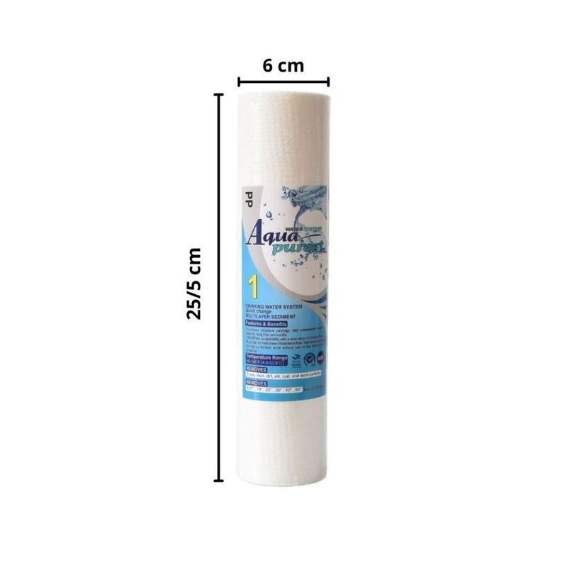 فیلتر دستگاه تصفیه آب آکوا پیورست مدل PP SEDIMENT 201 مجموعه 2 عددی عکس شماره 3