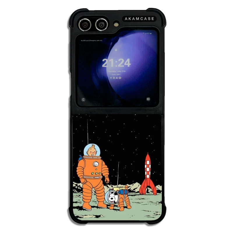 کاور آکام مدل AMC-WSGZFLIP5-TINTIN-22 مناسب برای گوشی موبایل سامسونگ Galaxy Z Flip 5