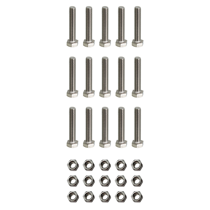 پیچ و مهره مدل Hex-12-60 مجموعه 30 عددی