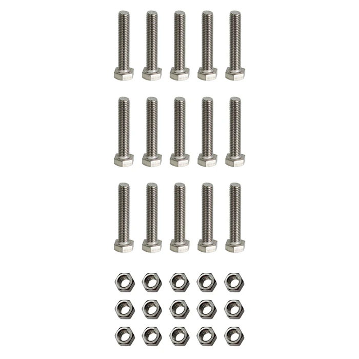 پیچ و مهره مدل Hex-12-60 مجموعه 30 عددی