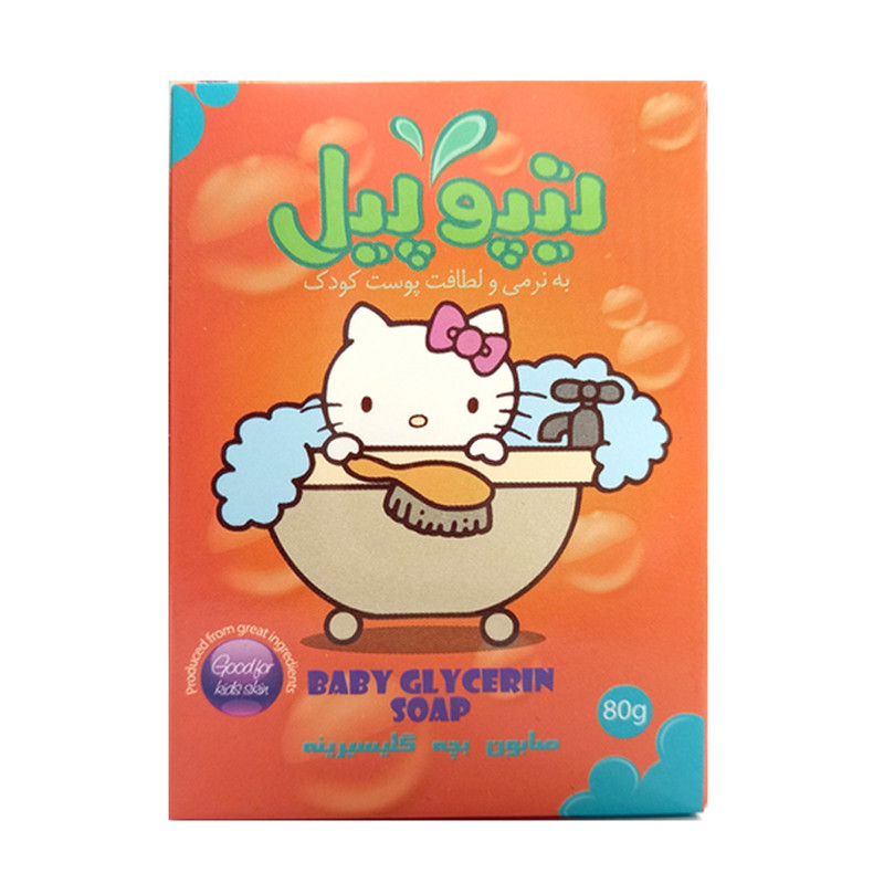 صابون بچه تیپوپیل مدل گلیسیرینه کیتی وزن 80 گرم مجموعه 6 عددی