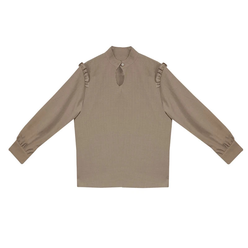 بلوز آستین بلند یقه گرد زنانه مدل Sa-1k