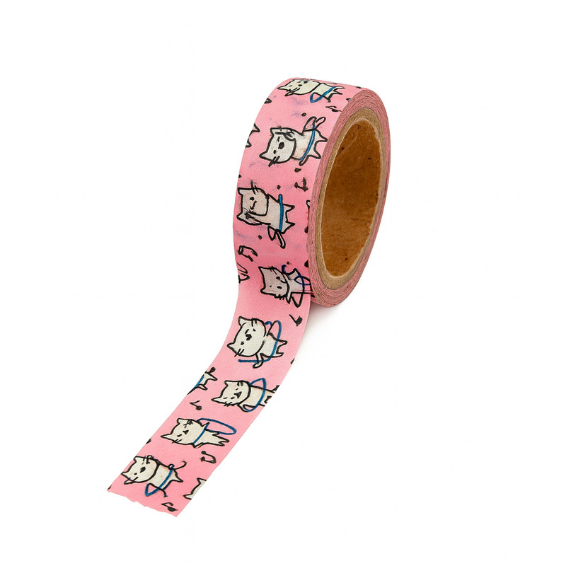 چسب کاغذی مدل واشی گربه کد No.2 عرض 2 سانتی متر