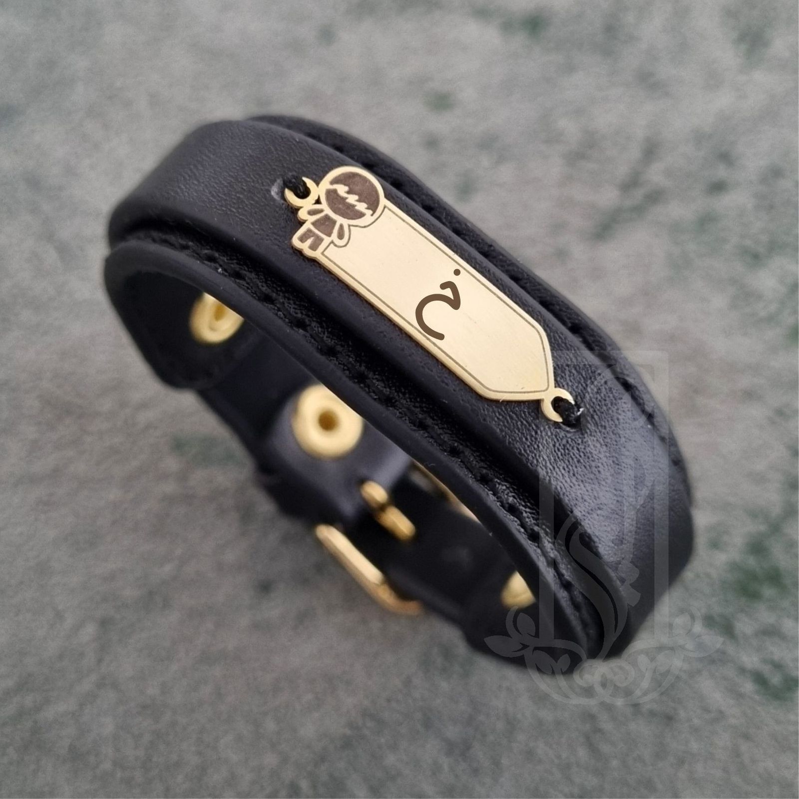 دستبند طلا 18 عیار بچگانه مدل حرف خ KDK -  - 2
