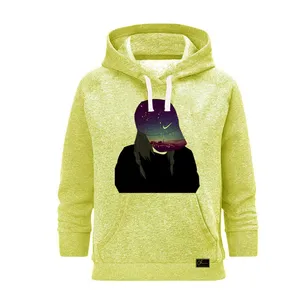 هودی زنانه مدل فضایی کد J24 رنگ لیمویی