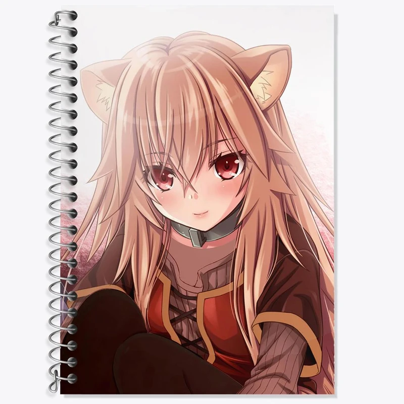 دفتر زبان 50 برگ خندالو مدل دو خط طرح رافتالیا انیمه ظهور قهرمان سپر کد 15934