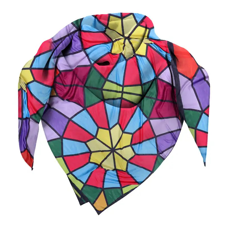 روسری زنانه مدل کاشی رنگی