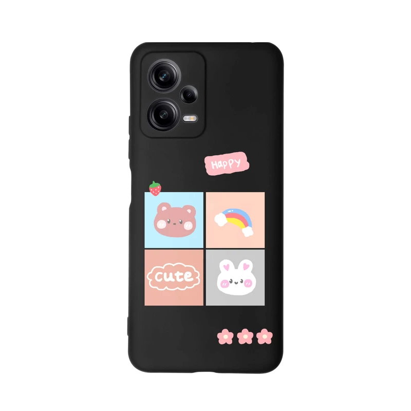 کاور قاب گارد طرح خرس و خرگوش کد t9323 مناسب برای گوشی موبایل شیائومی Redmi Note 12 Pro 5G