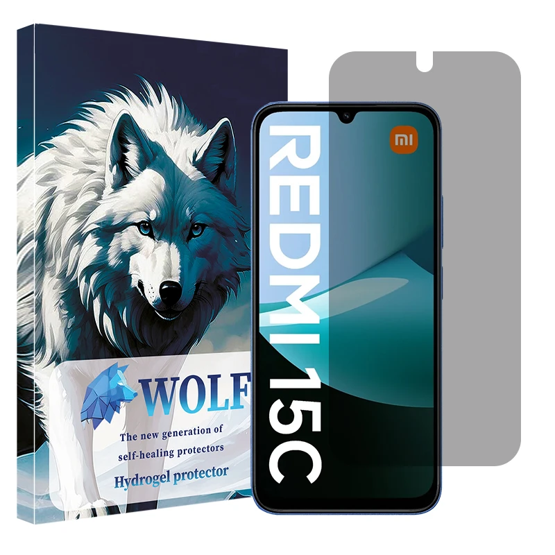 محافظ صفحه نمایش حریم شخصی ولف مدل Tough مناسب برای گوشی موبایل شیائومی Redmi 15C