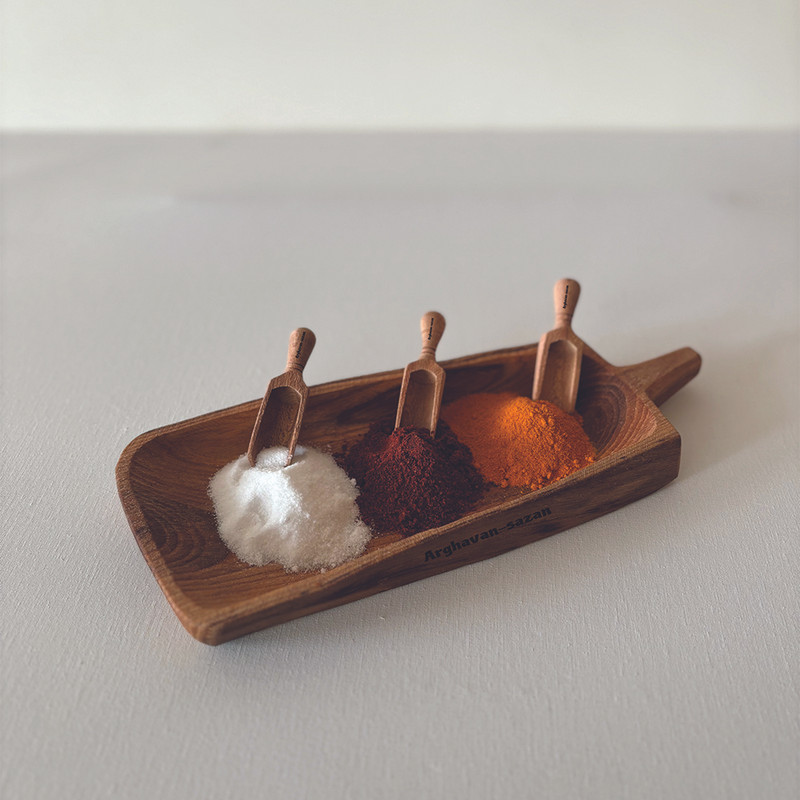 سرتاس چوبی ارغوان سازان مدل بهار بسته 6 عددی