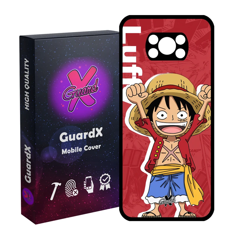 کاور گارد ایکس طرح One Piece Luffy Anime مدل Glass10470 مناسب برای گوشی موبایل شیائومی Poco X3 NFC/Poco X3/Poco X3 Pro