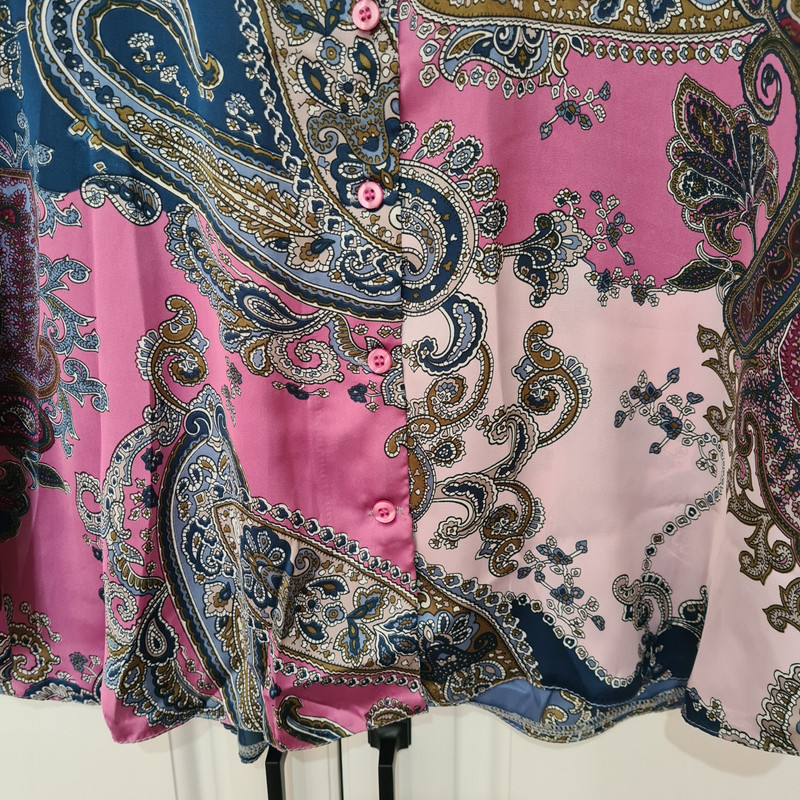 شومیز آستین بلند زنانه مدل پترن بته جقه کد ۹