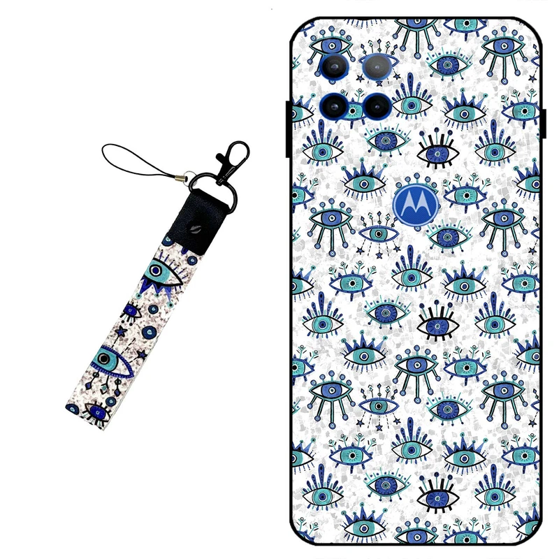 کاور مگافون طرح چشم نظر مدل 6464 مناسب برای گوشی موبایل موتورولا Moto G 5G به همراه بند