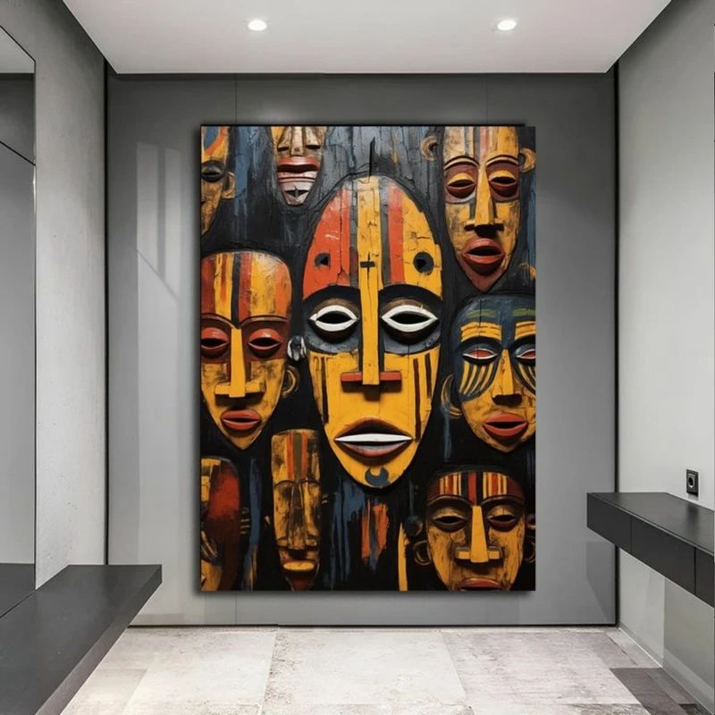 پوستر طرح هنر قبیله ای مدل آفریقایی کد M315