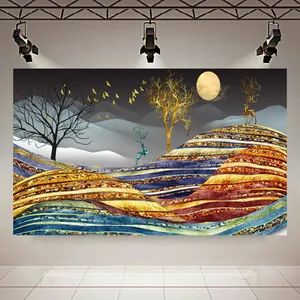 تابلو بوم طرح نقاشی رنگ روغن مدل مدرن کد AR303516