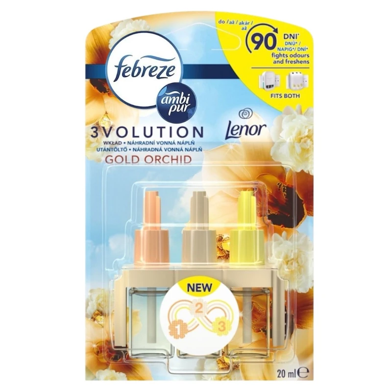 یدک دستگاه خوشبوکننده فبرز مدل برقی رایحه گل ارکیده طلایی حجم 20 میلی لیتر