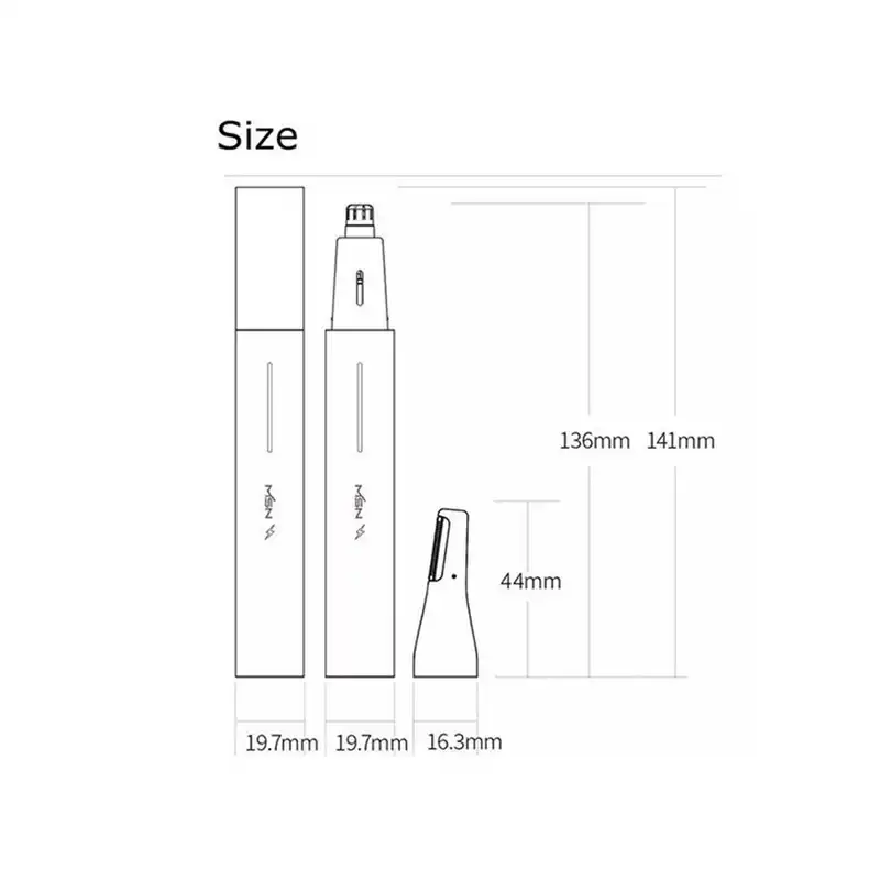 موزن گوش و بینی و خط زن ام اس ان مدل H3