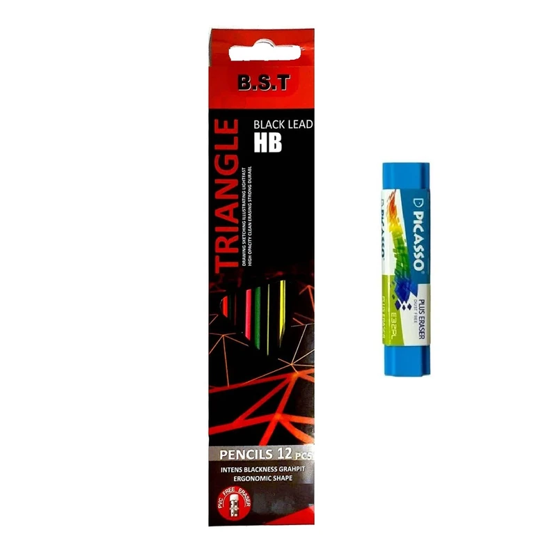 پاک کن پیکاسو مدل مهر 169 به همراه مداد مشکی مجموعه 25 عددی 