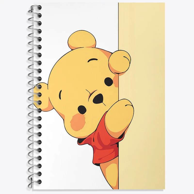 دفتر زبان 50 برگ خندالو مدل سه خط طرح خرس پو (Winnie the Pooh) کد N1887