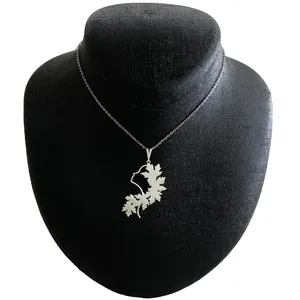 گردنبند نقره زنانه مدل برگ کد G-83