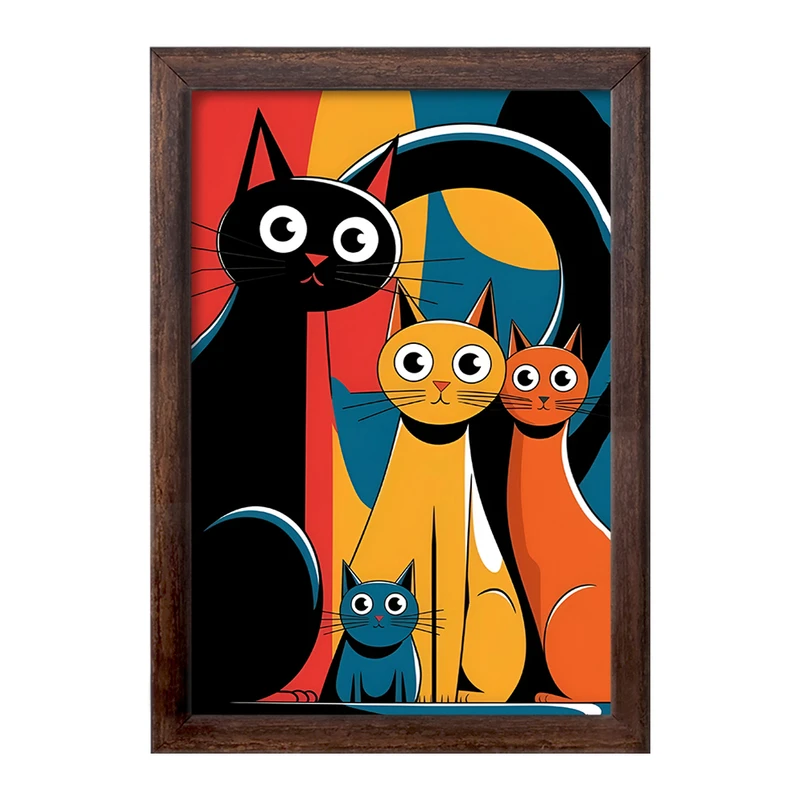 تابلو خندالو طرح گربه (Cat) کد F4235