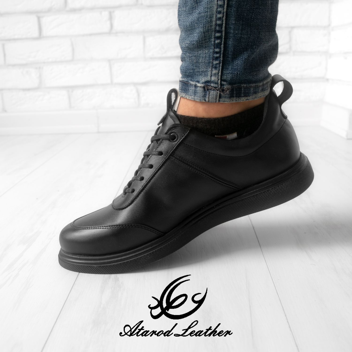 کفش روزمره مردانه چرم عطارد مدل چرم طبیعی کد SH36 -  - 17