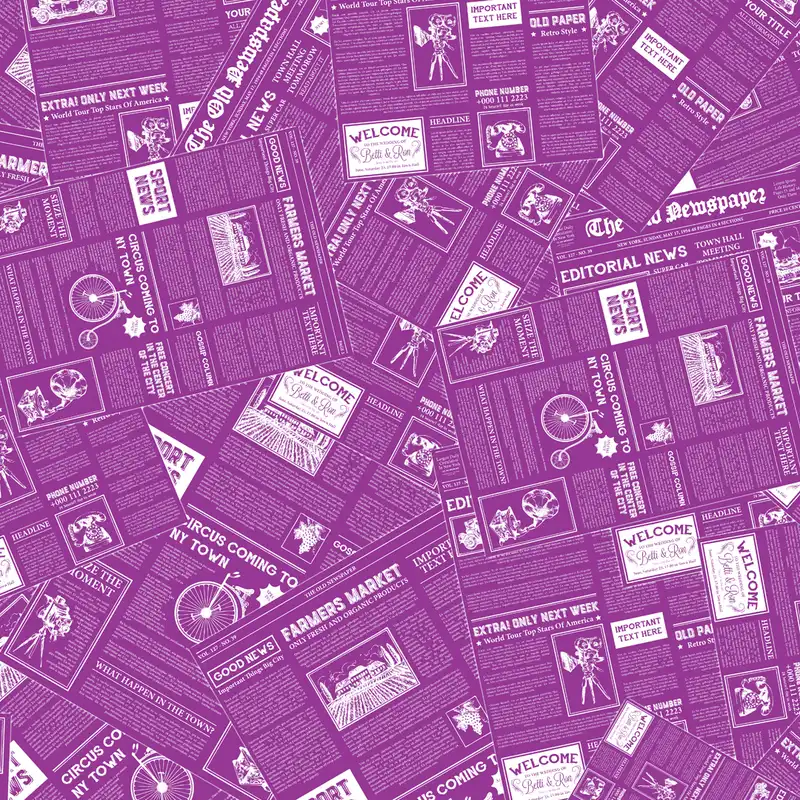 کاغذ کادو طرح روزنامه ای کد 233 بسته 25 عددی