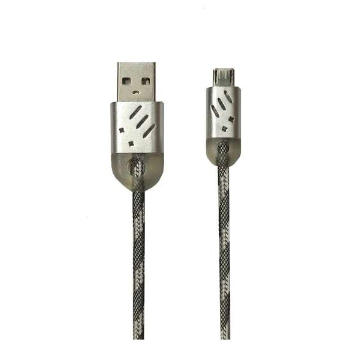 کابل تبدیل USB به microUSB ریمکس مدل چراغدار طول 1 متر