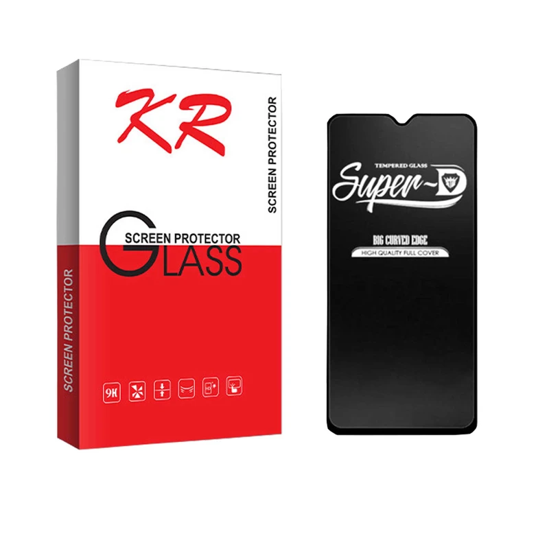 محافظ صفحه نمایش شیشه ای کی آر مدل Super D مناسب برای گوشی موبایل سامسونگ Note 8 2021