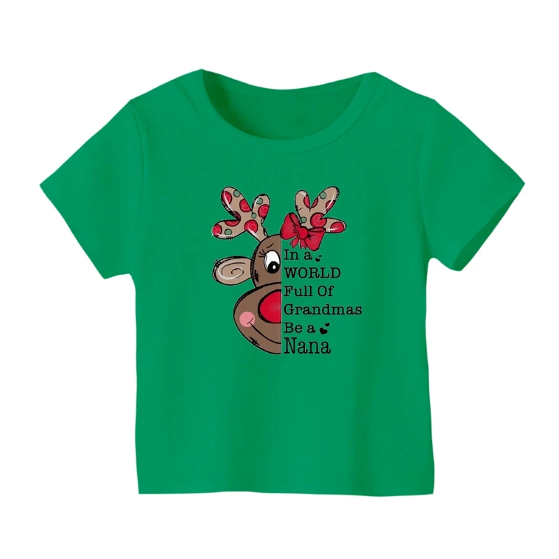 تی شرت آستین کوتاه بچگانه مدل گوزن کریسمس کد 11